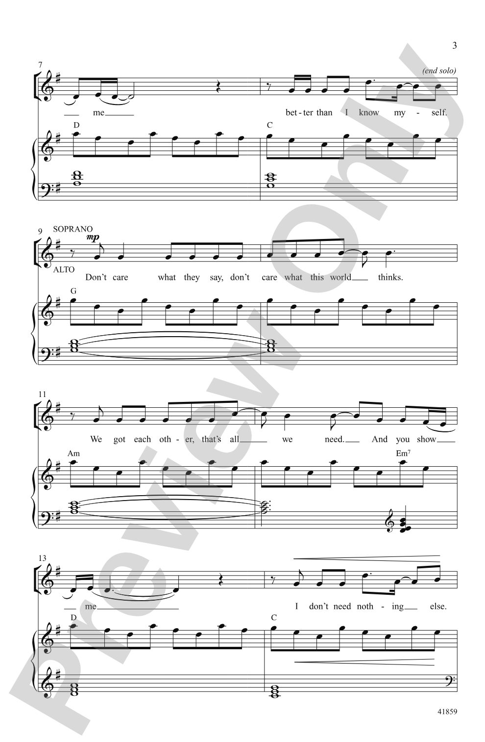 Silver Lining: SAB Choral Octavo