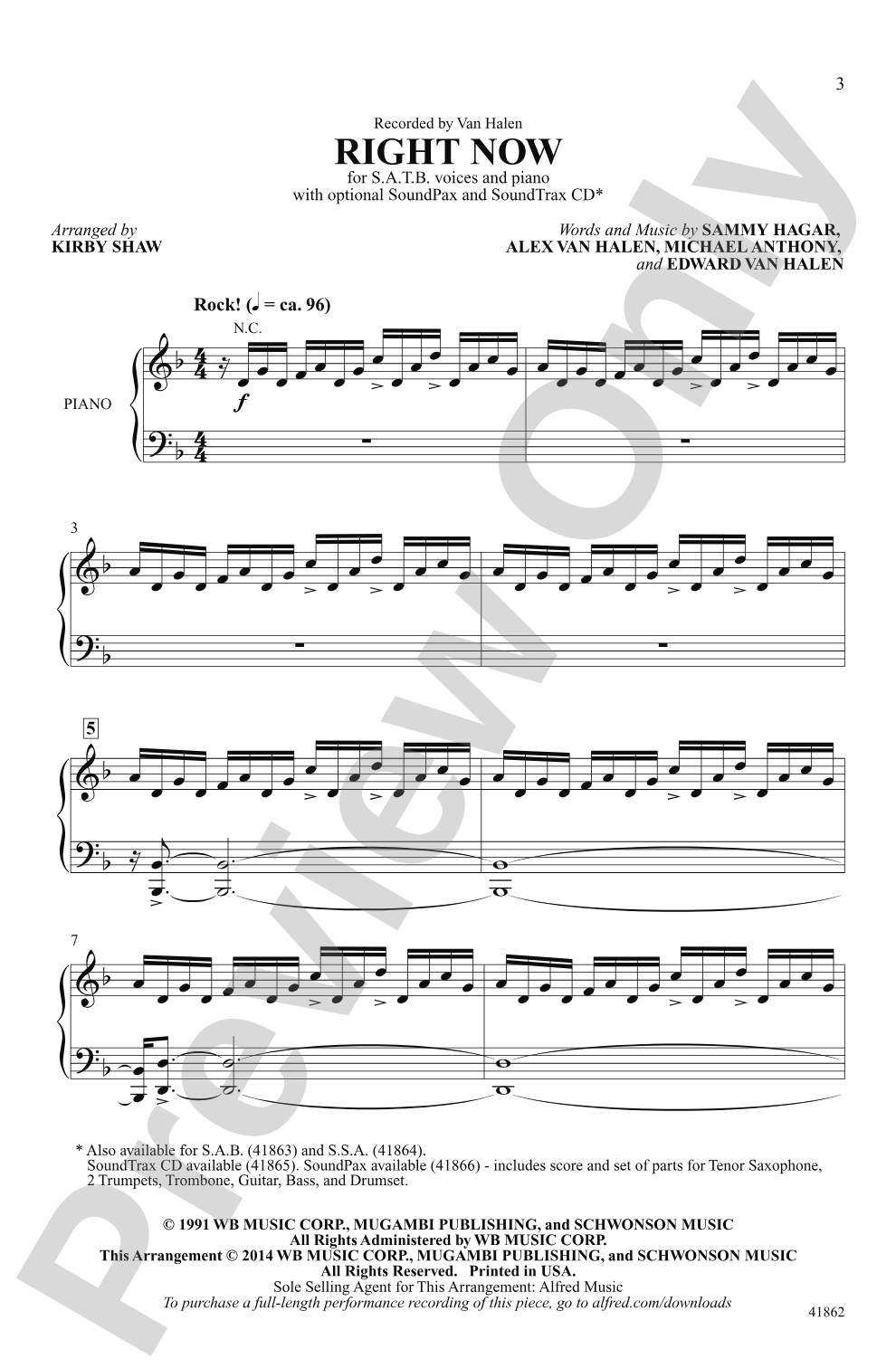 Right Now: SATB Choral Octavo