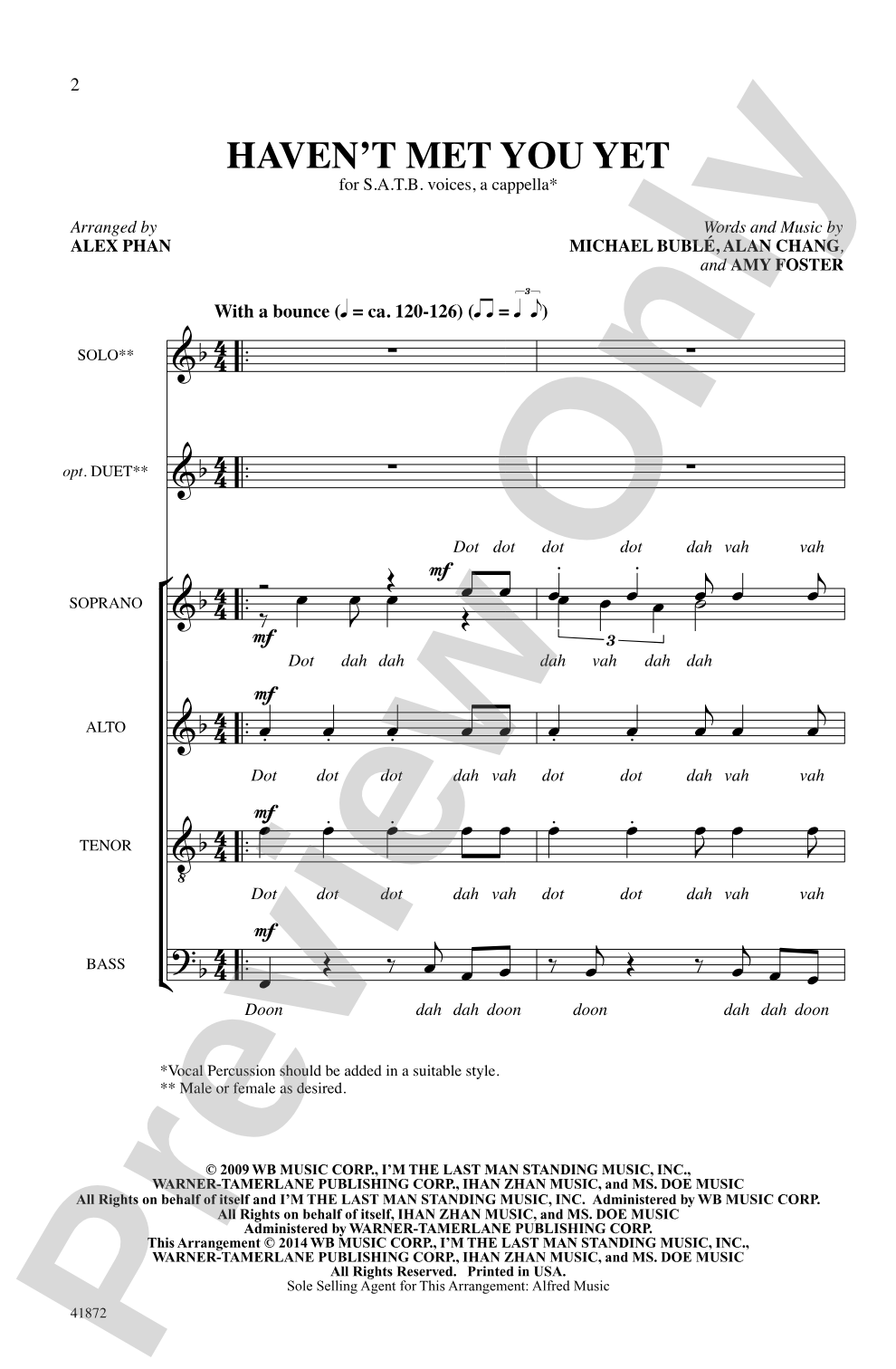 Haven't Met You Yet: SATB, <i>a cappella</i> Choral Octavo