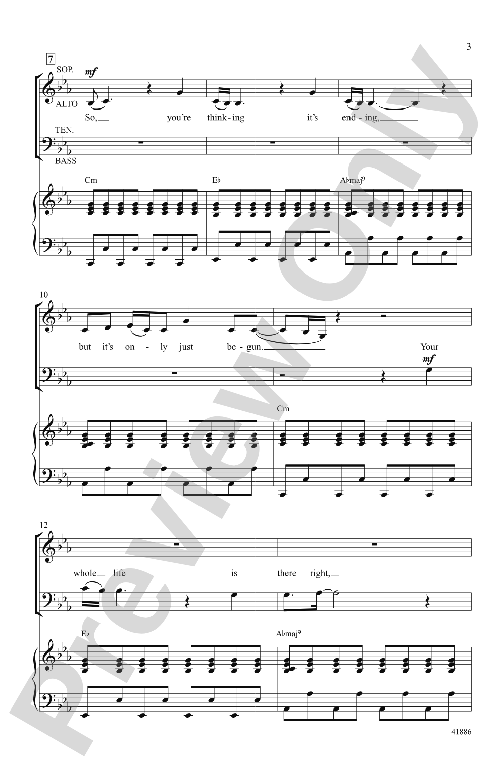 Unfinished Songs: SATB Choral Octavo