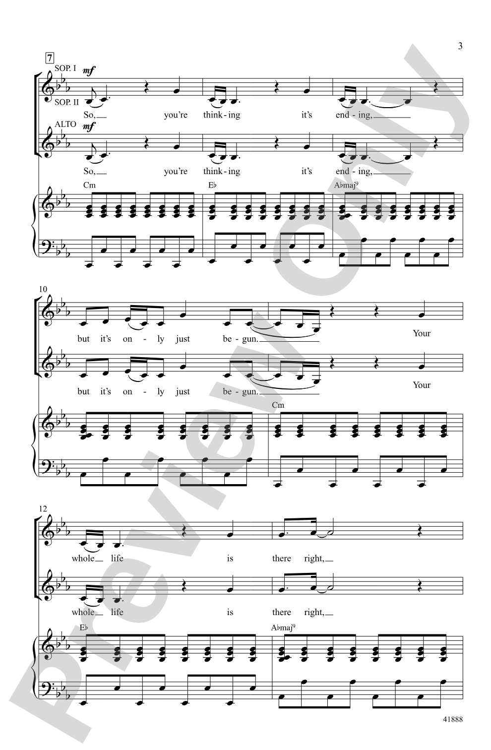 Unfinished Songs: SSA Choral Octavo