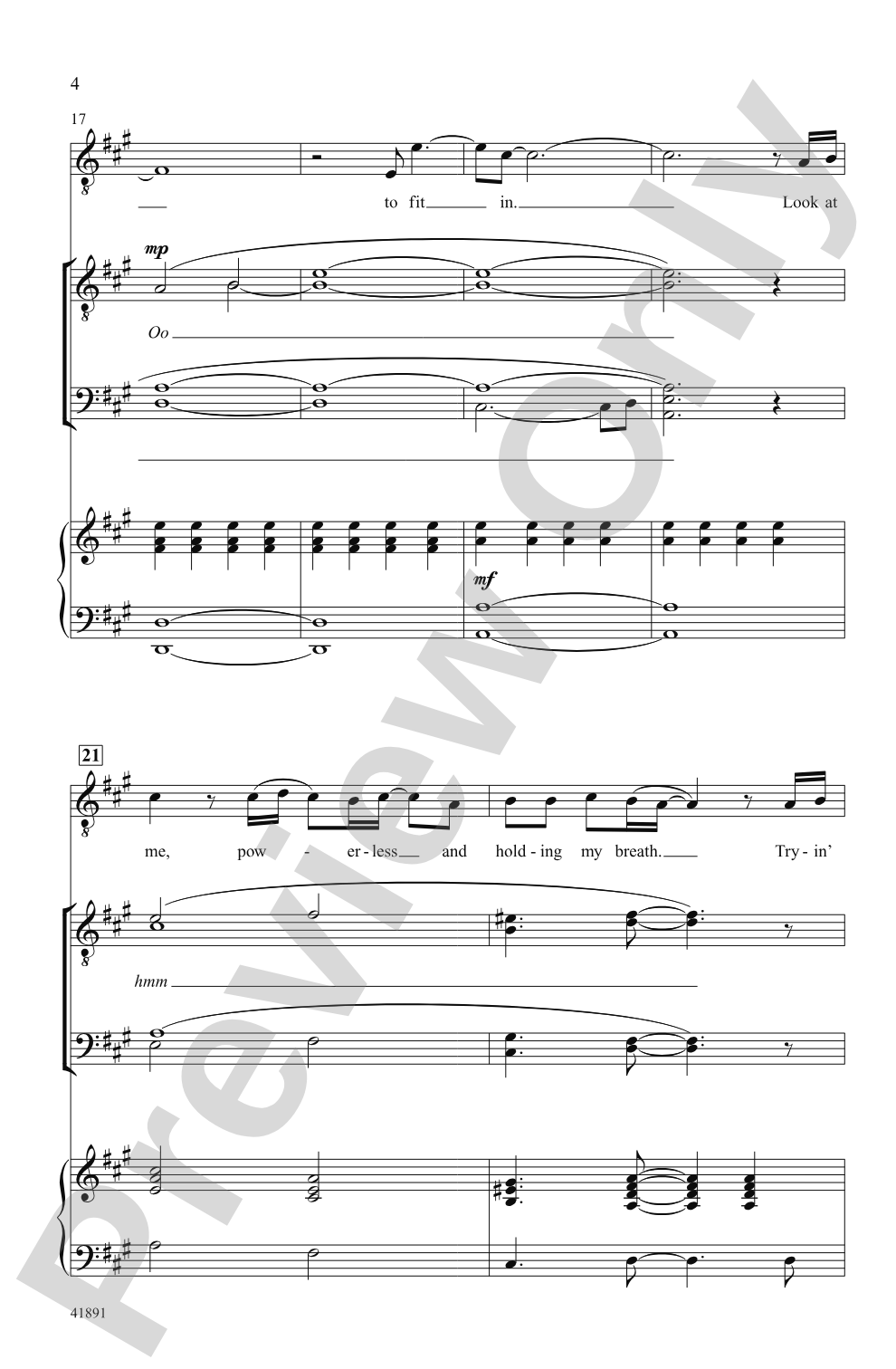 Not My Father's Son: TTBB Choral Octavo