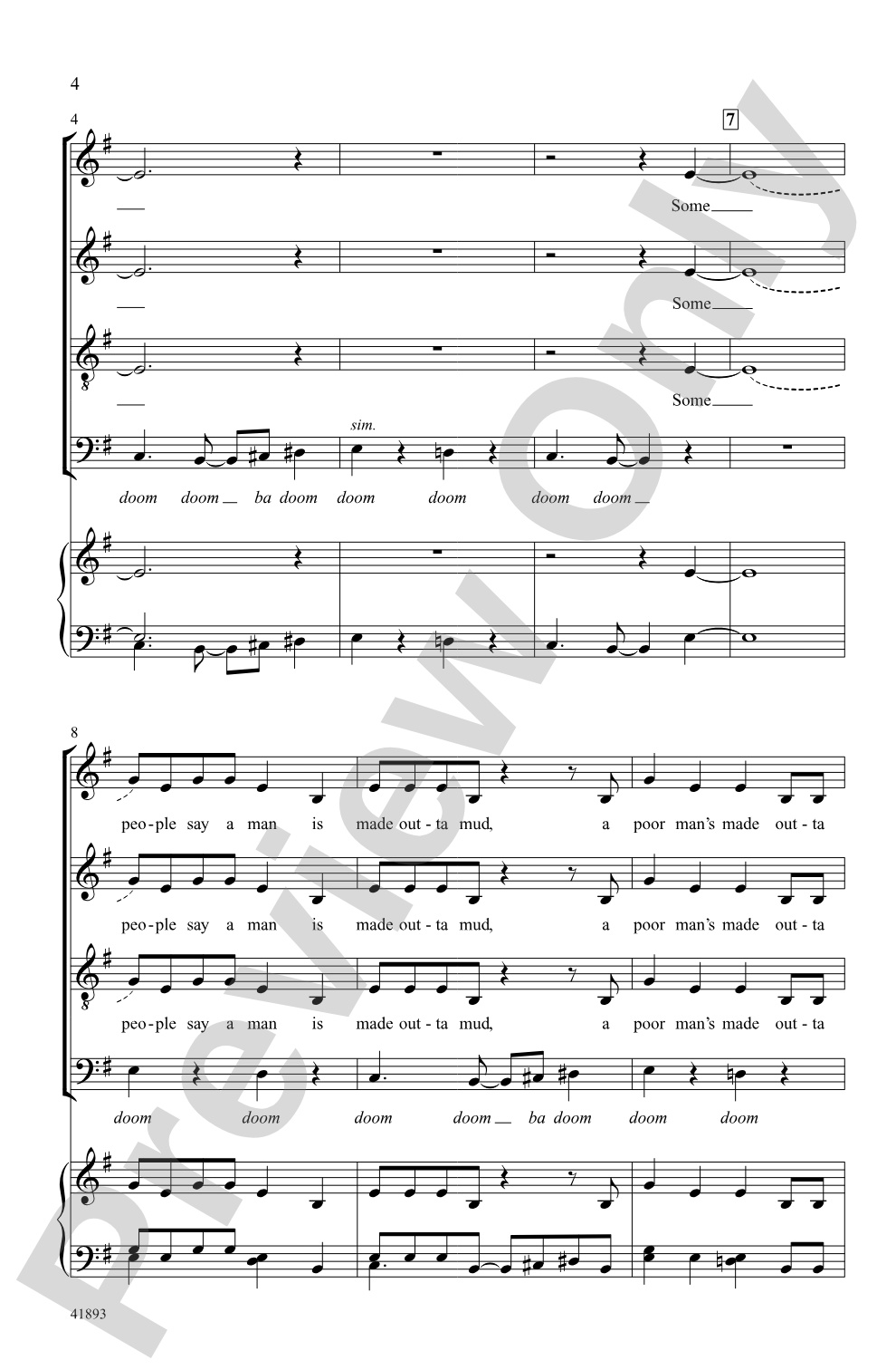 Sixteen Tons: SATB, <I>a cappella</I> Choral Octavo