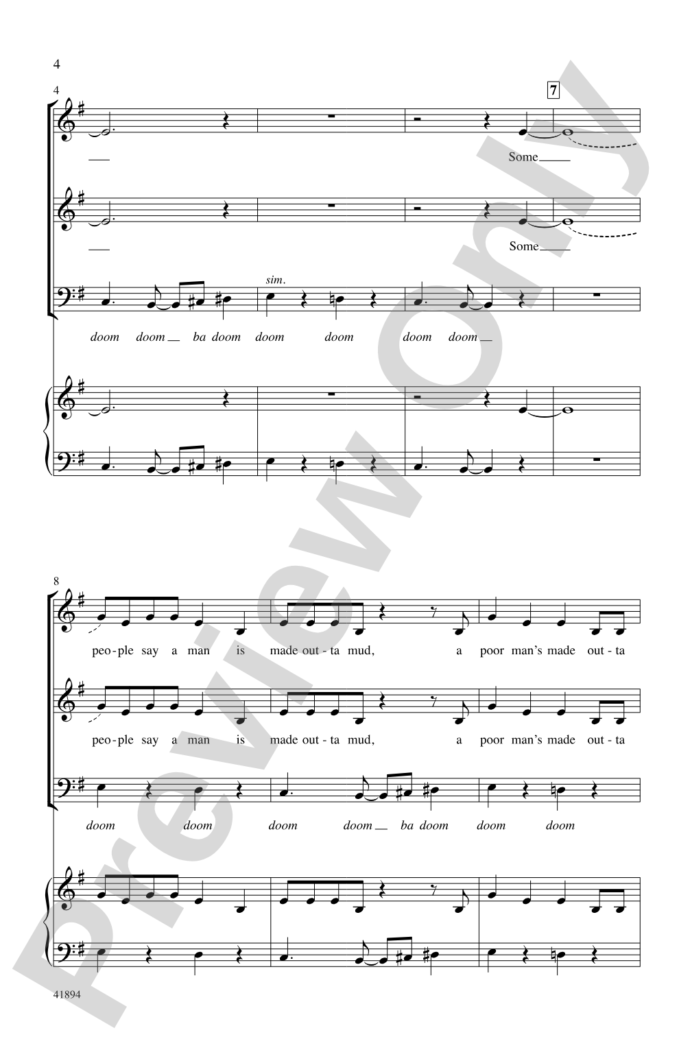 Sixteen Tons: SAB, <I>a cappella</I> Choral Octavo