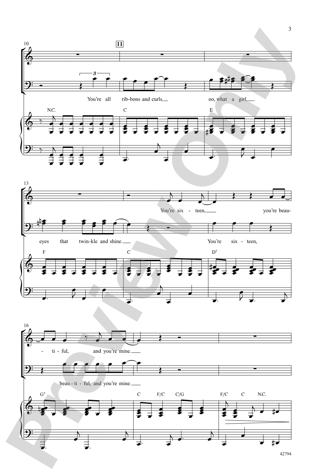 You're Sixteen: SATB Choral Octavo