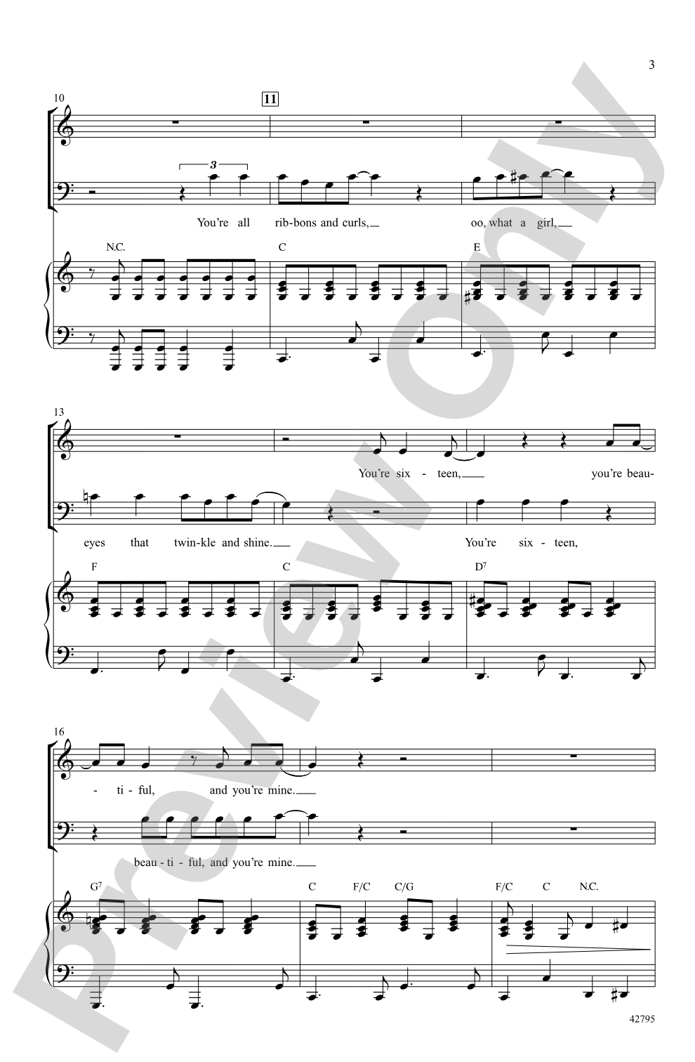 You're Sixteen: SAB Choral Octavo