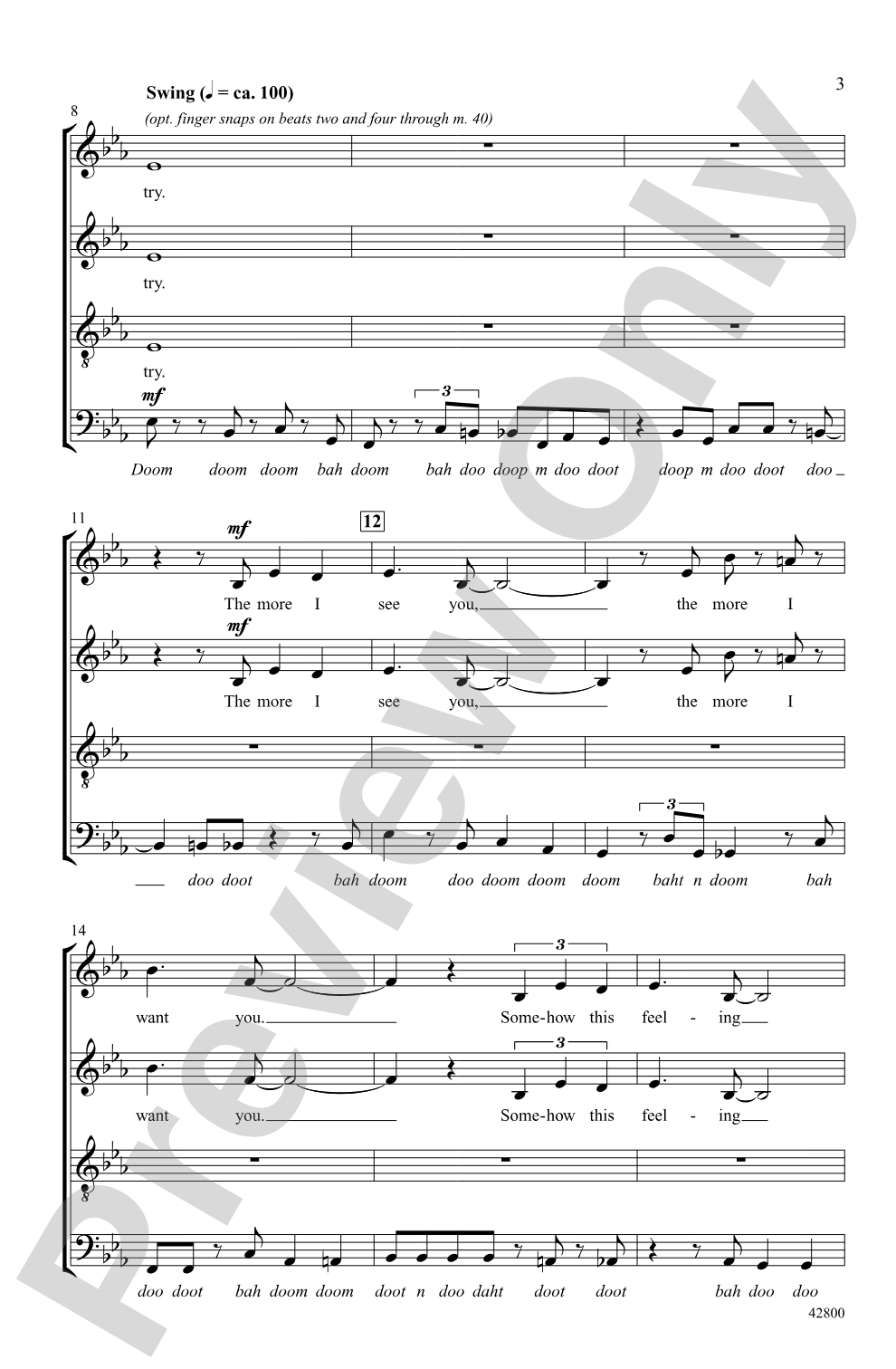 More I See You, The: SATB divisi, <i>a cappella</i> Choral Octavo