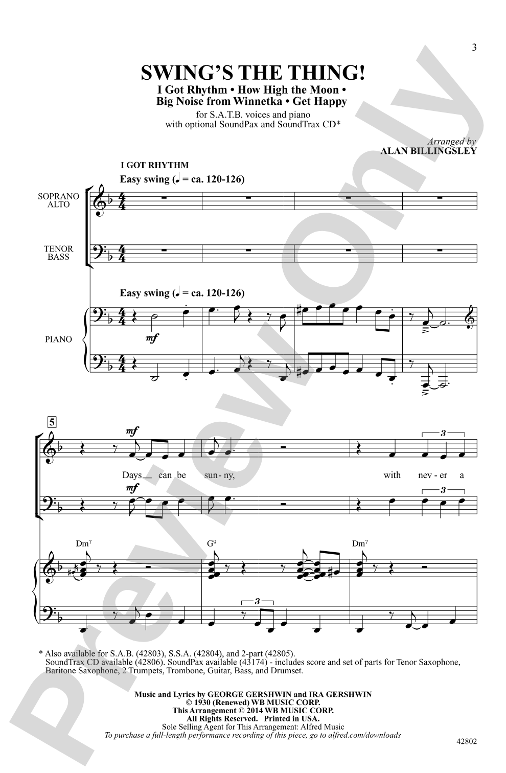 Swing's the Thing!: SATB Choral Octavo