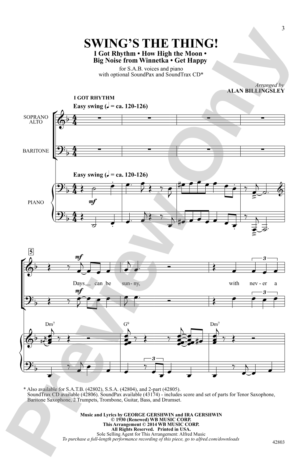 Swing's the Thing!: SAB Choral Octavo