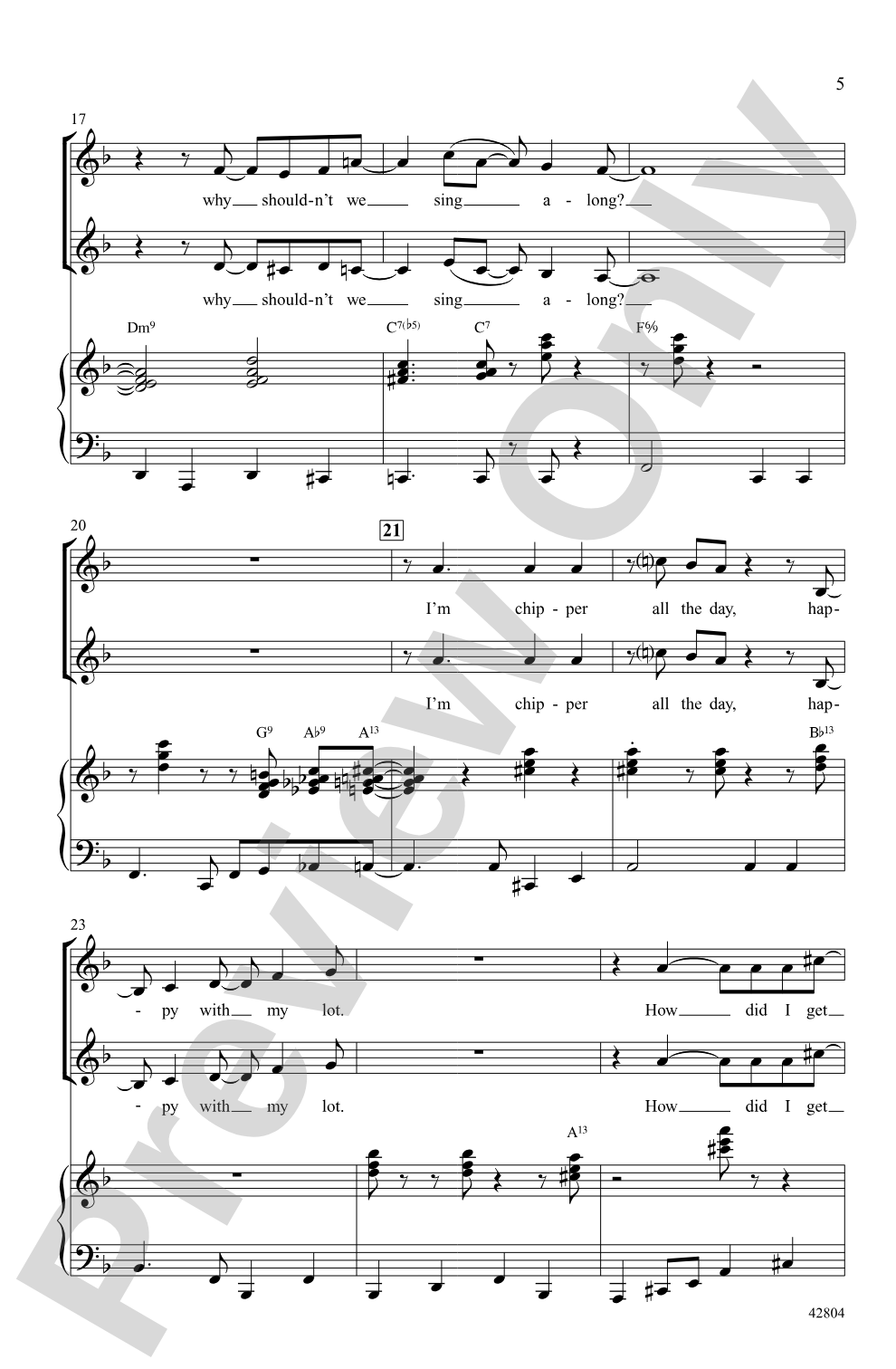 Swing's the Thing!: SSA Choral Octavo