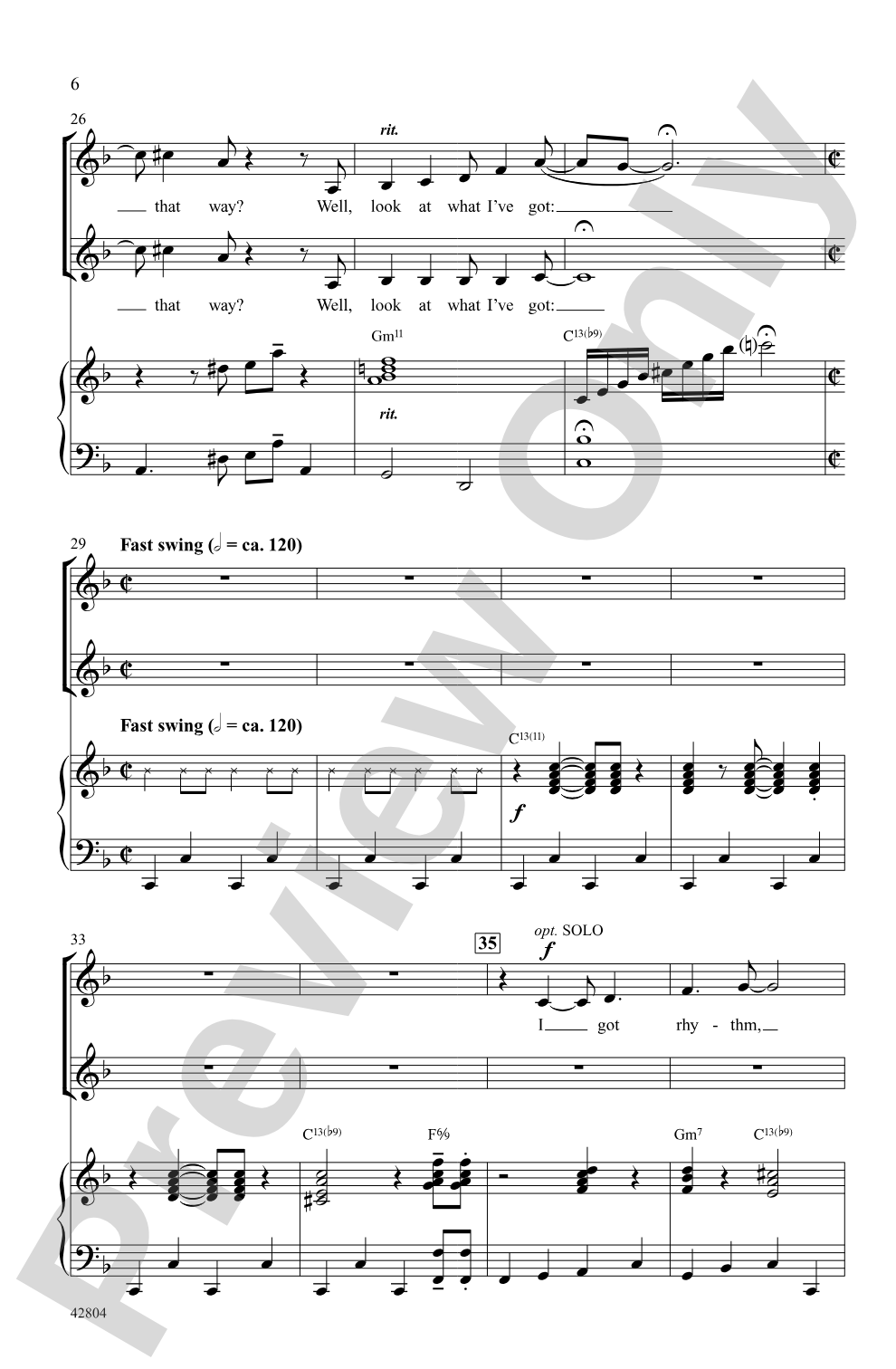Swing's the Thing!: SSA Choral Octavo