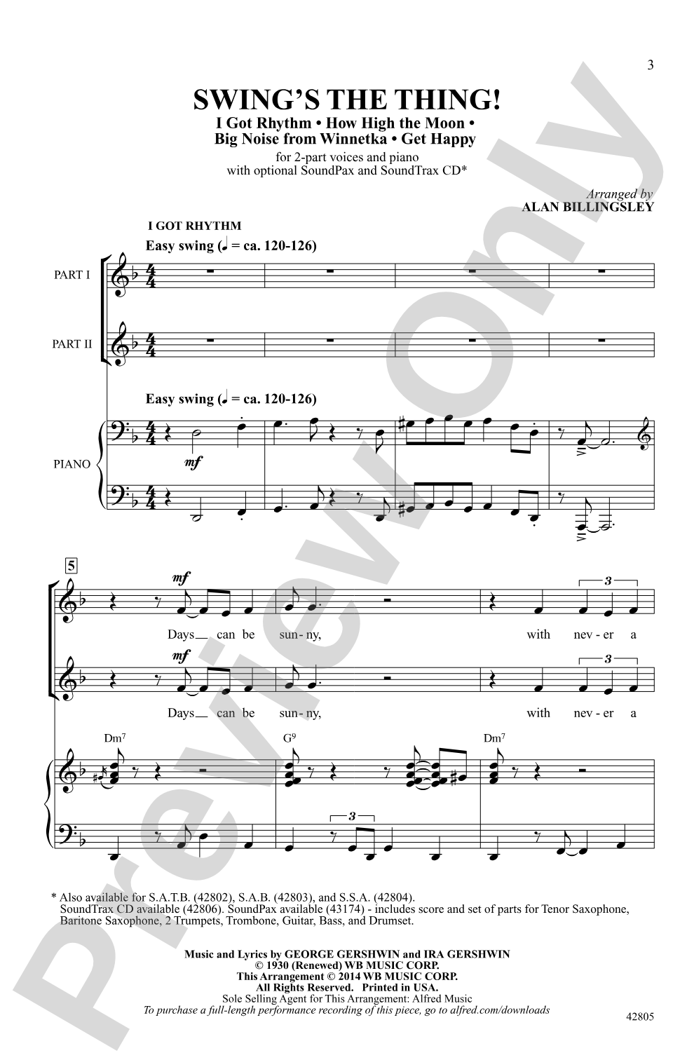 Swing's the Thing!: 2-Part Choral Octavo