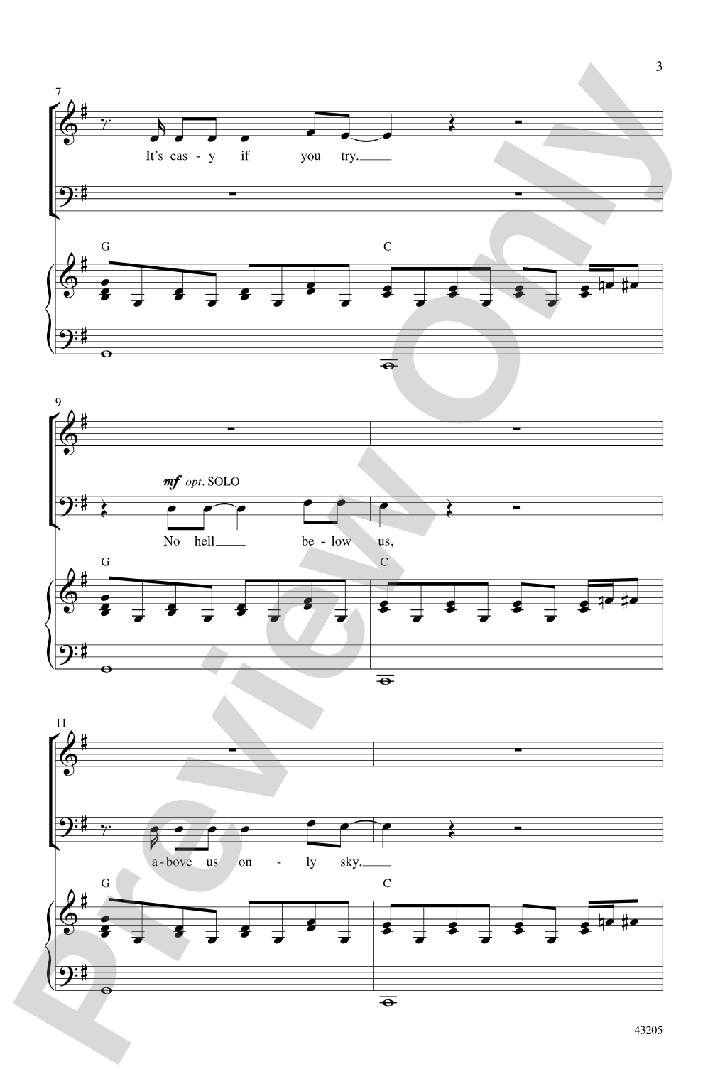 Imagine: SAB Choral Octavo