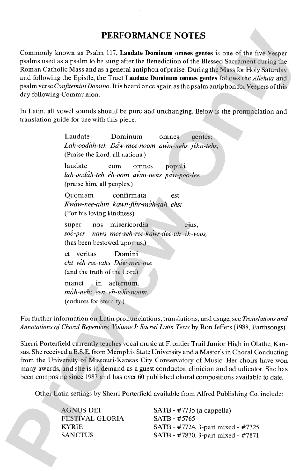 Laudate Dominum: SATB Choral Octavo