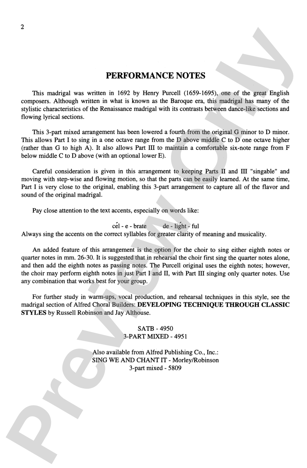 In These Delightful Pleasant Groves: 3-Part Mixed, <I>a cappella</I> Choral Octavo