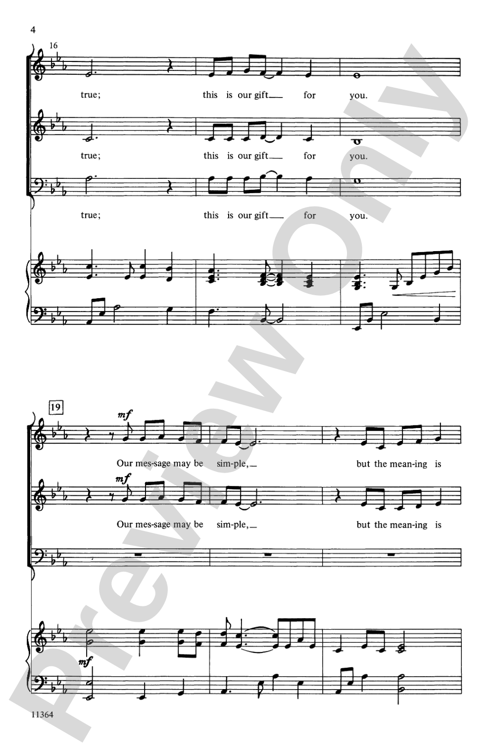Our Gift for You: 3-Part Mixed (with Opt. Sign Language) Choral Octavo