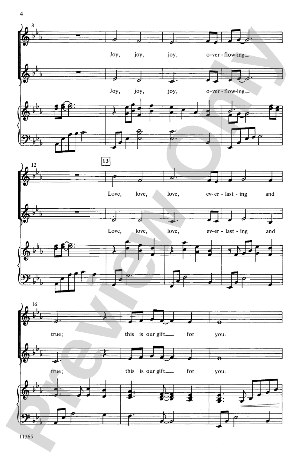 Our Gift for You: 2-Part (with Opt. Sign Language) Choral Octavo