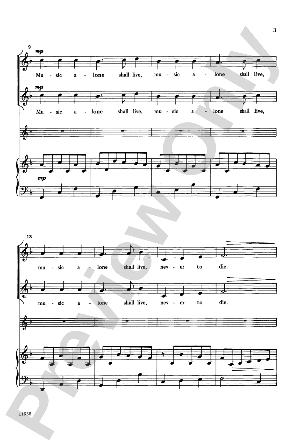 Music Alone Shall Live: 2-Part Choral Octavo