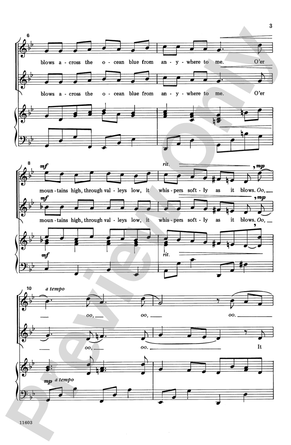 The Wind: 2-Part Choral Octavo