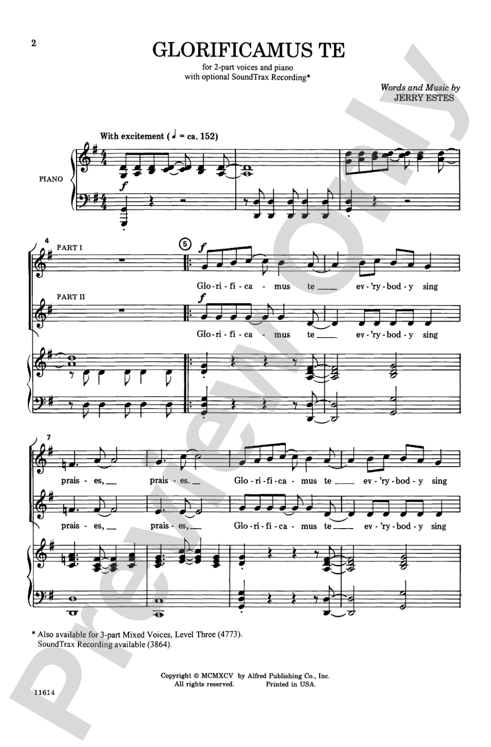 Glorificamus Te: 2-Part Choral Octavo