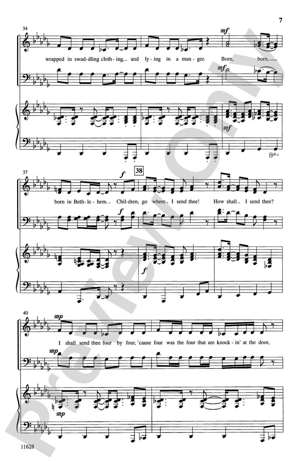 Children, Go Where I Send Thee: SATB (with Opt. Baritone Solo) Choral Octavo
