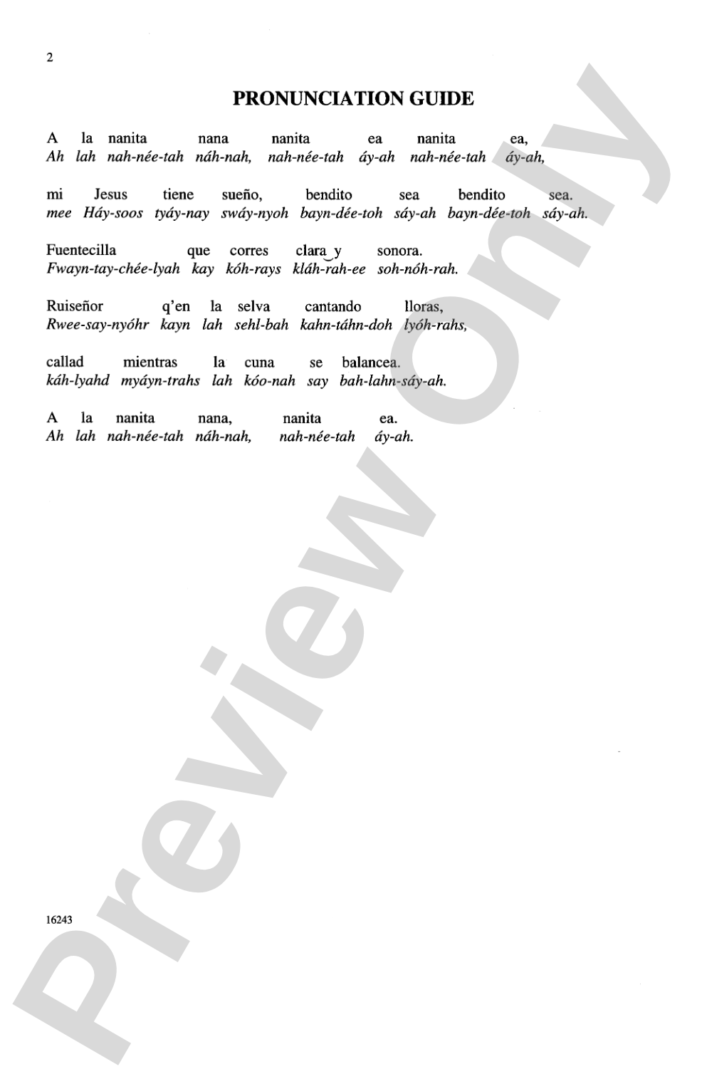 A La Nanita Nana: SATB Choral Octavo