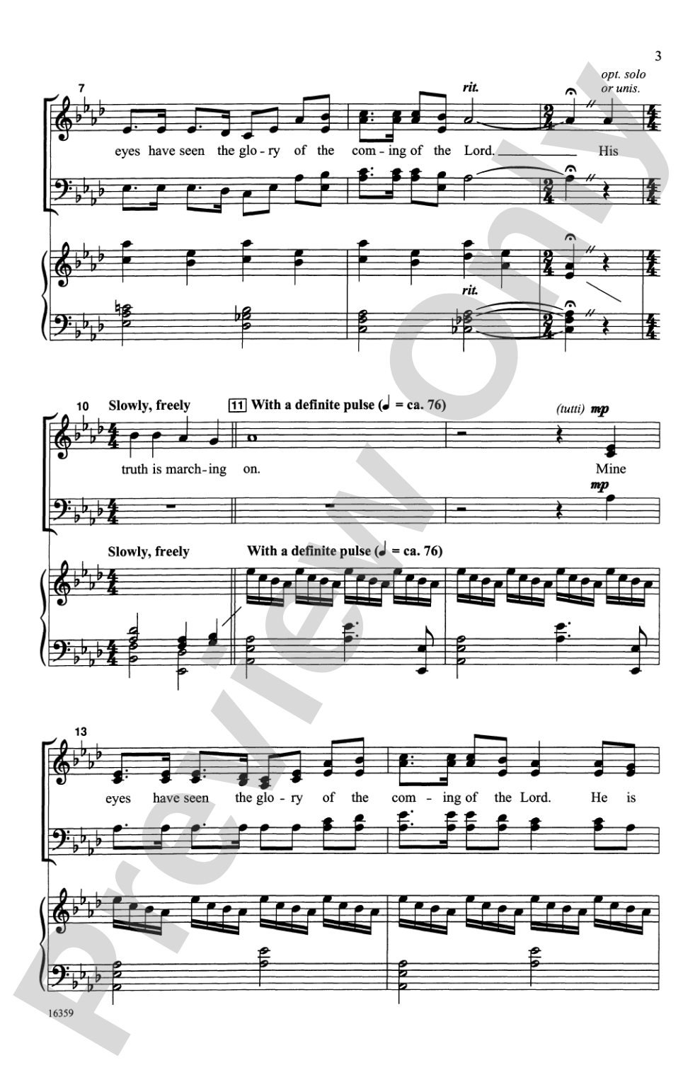 Battle Hymn of the Republic: SATB Choral Octavo