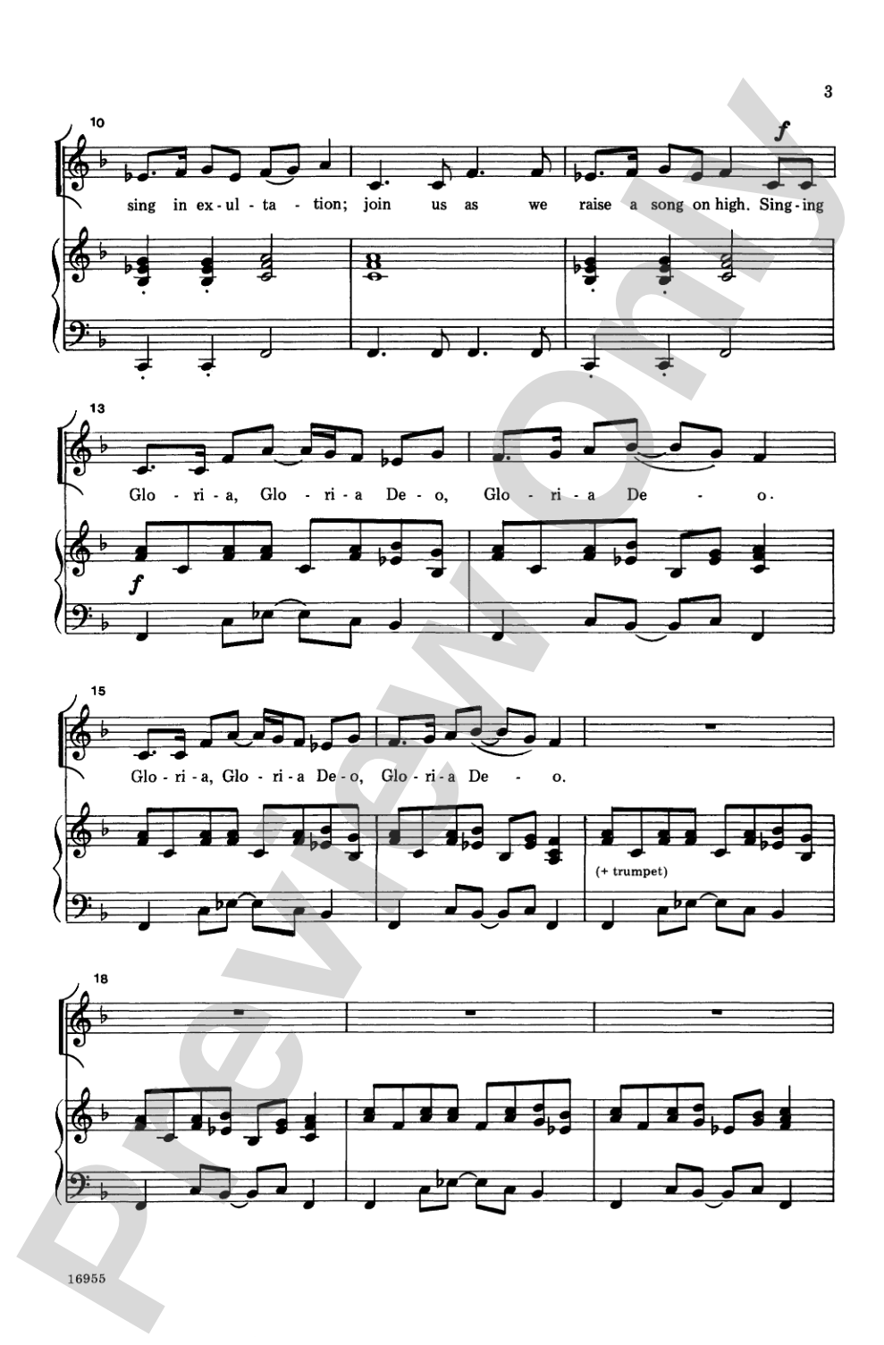 Gloria Deo: 2-Part (with Trumpet) Choral Octavo
