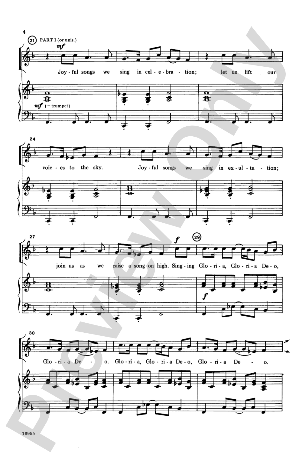 Gloria Deo: 2-Part (with Trumpet) Choral Octavo