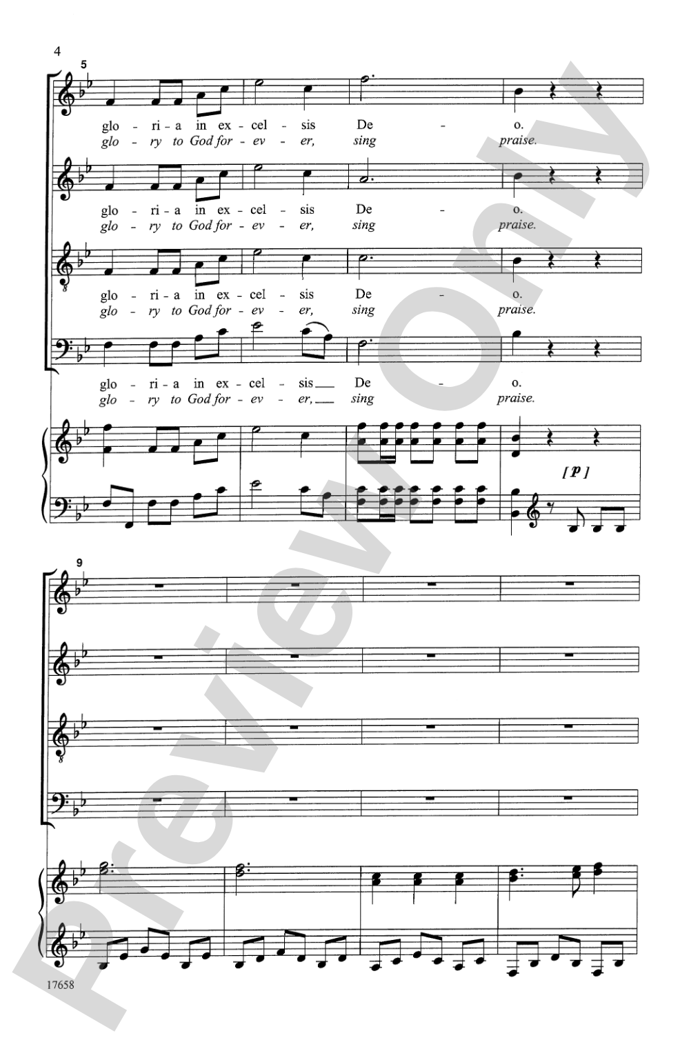 Gloria (from <i>Mass in Time of War</i>): SATB Choral Octavo