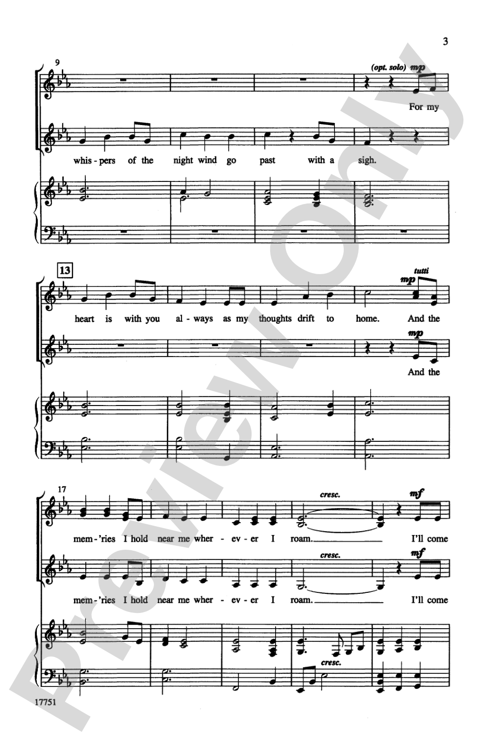 Till the Stars Fall from the Sky: SSA Choral Octavo