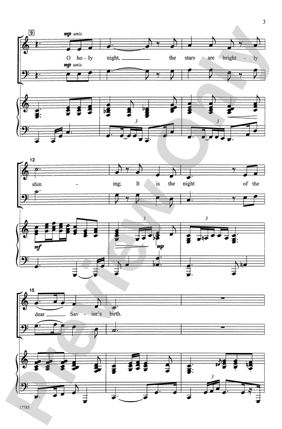 O Holy Night: SATB Choral Octavo