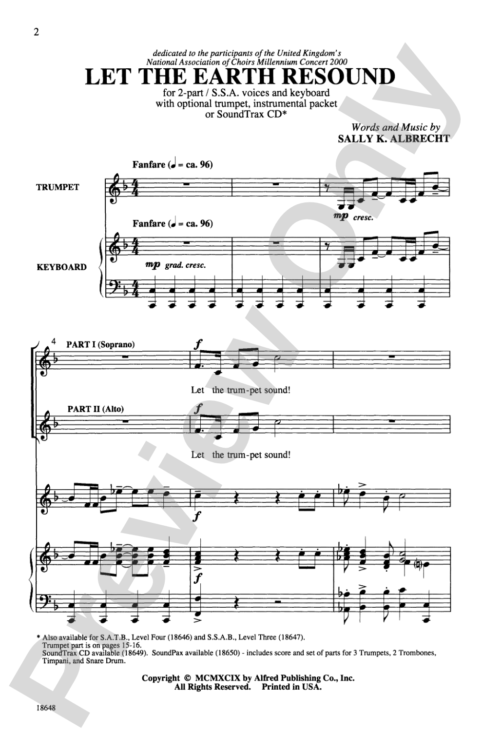 Let the Earth Resound: 2-Part/SSA Choral Octavo
