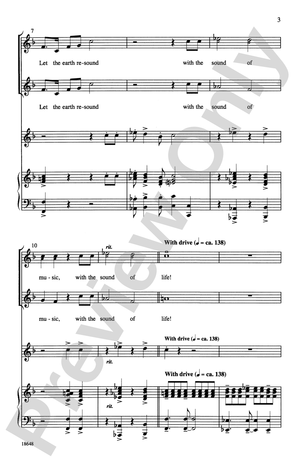Let the Earth Resound: 2-Part/SSA Choral Octavo