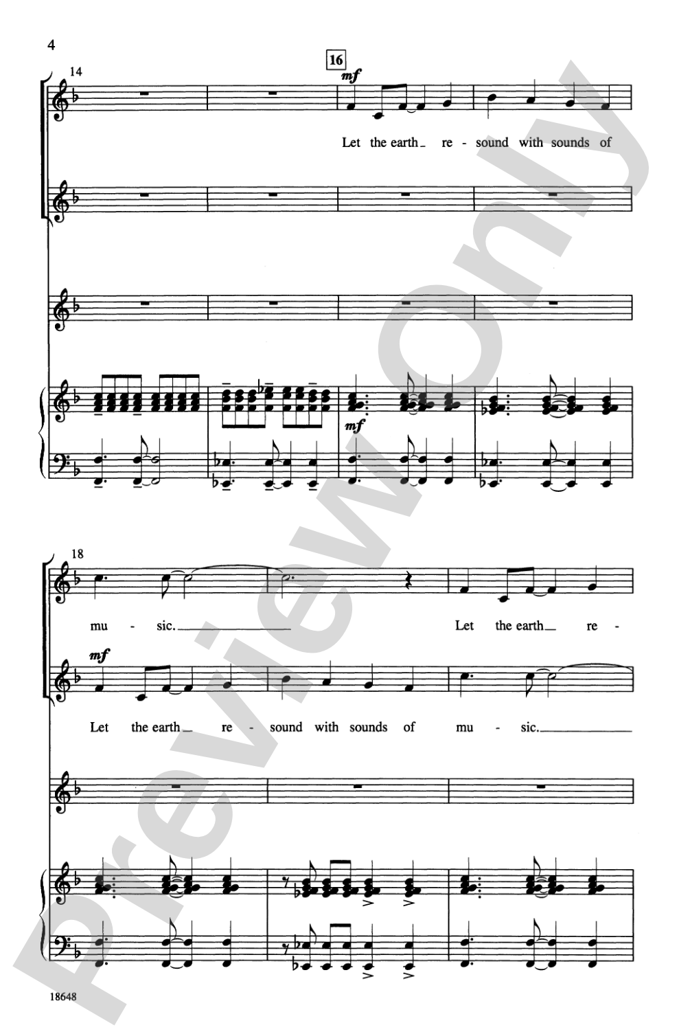 Let the Earth Resound: 2-Part/SSA Choral Octavo