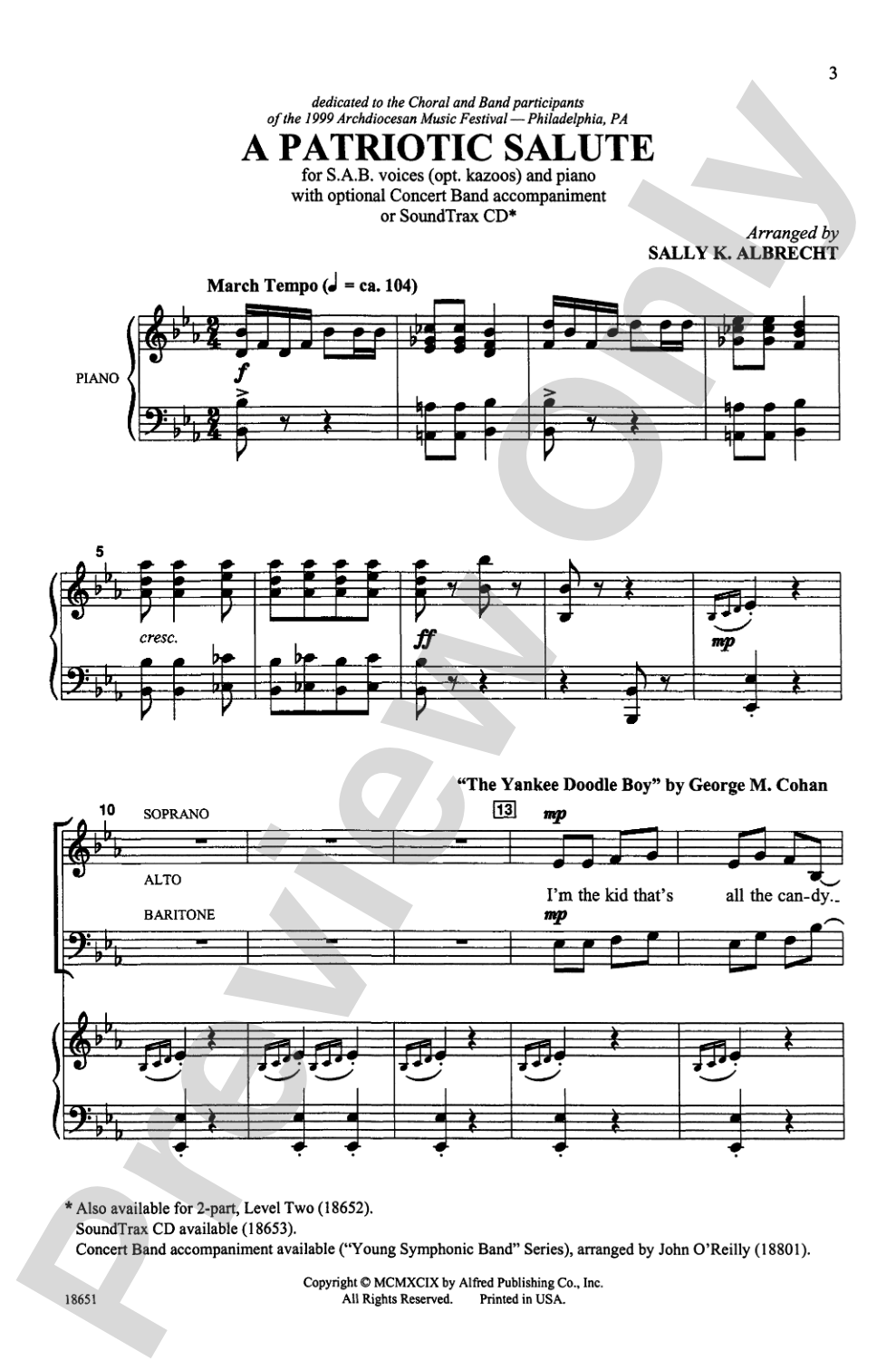 A Patriotic Salute: SAB Choral Octavo
