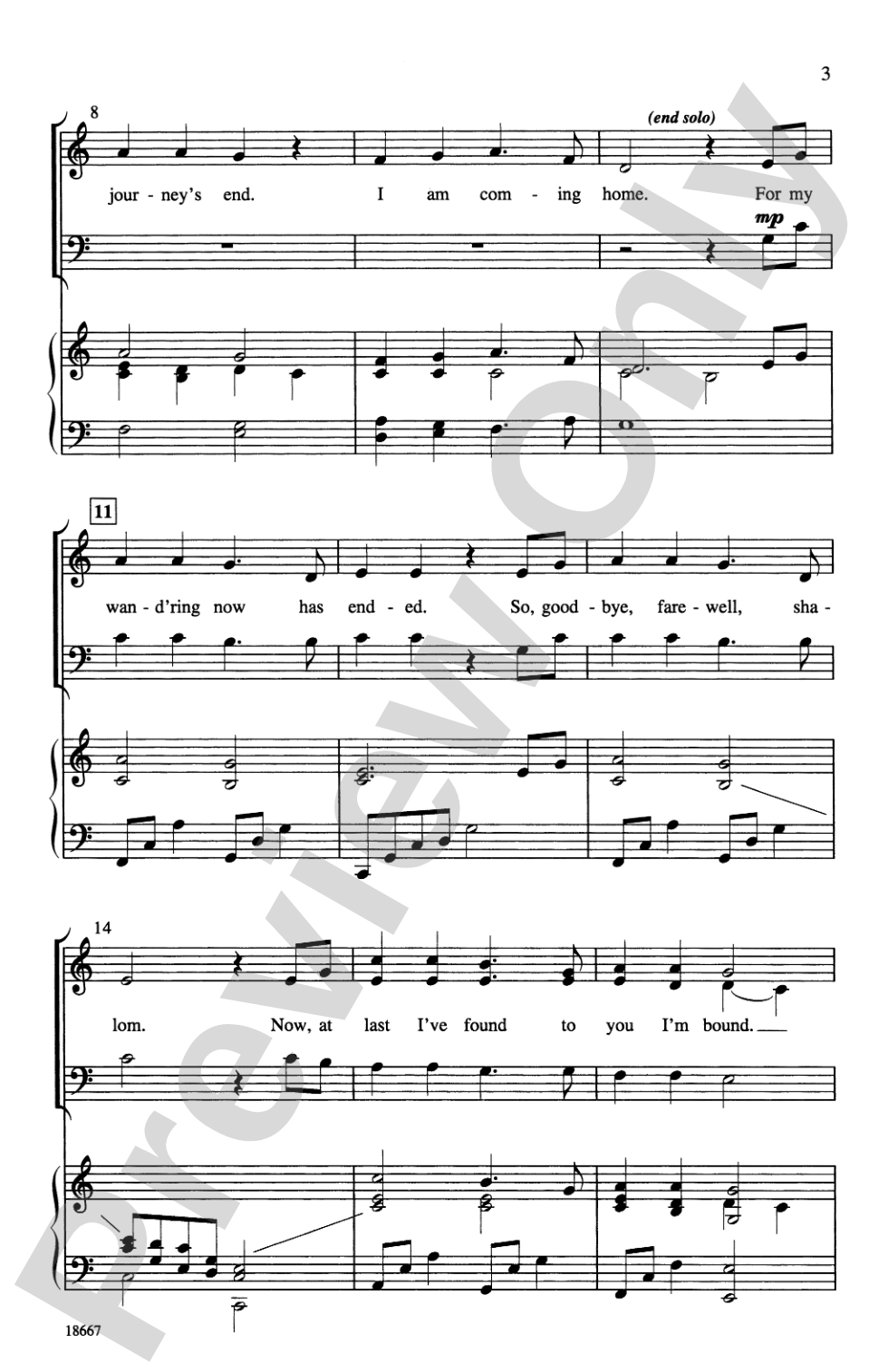 Coming Home: SAB Choral Octavo