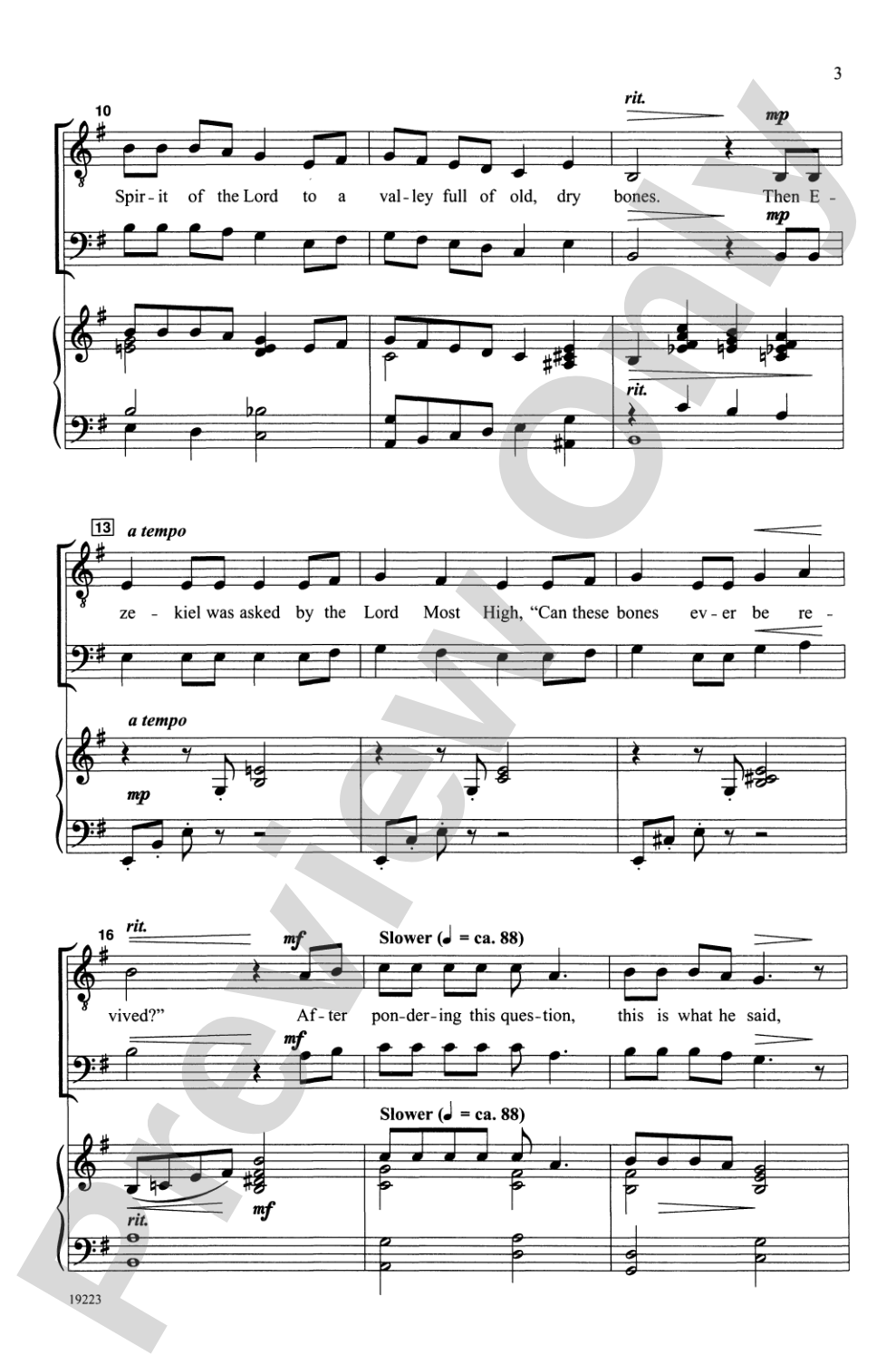 Dry Bones: TTBB Choral Octavo