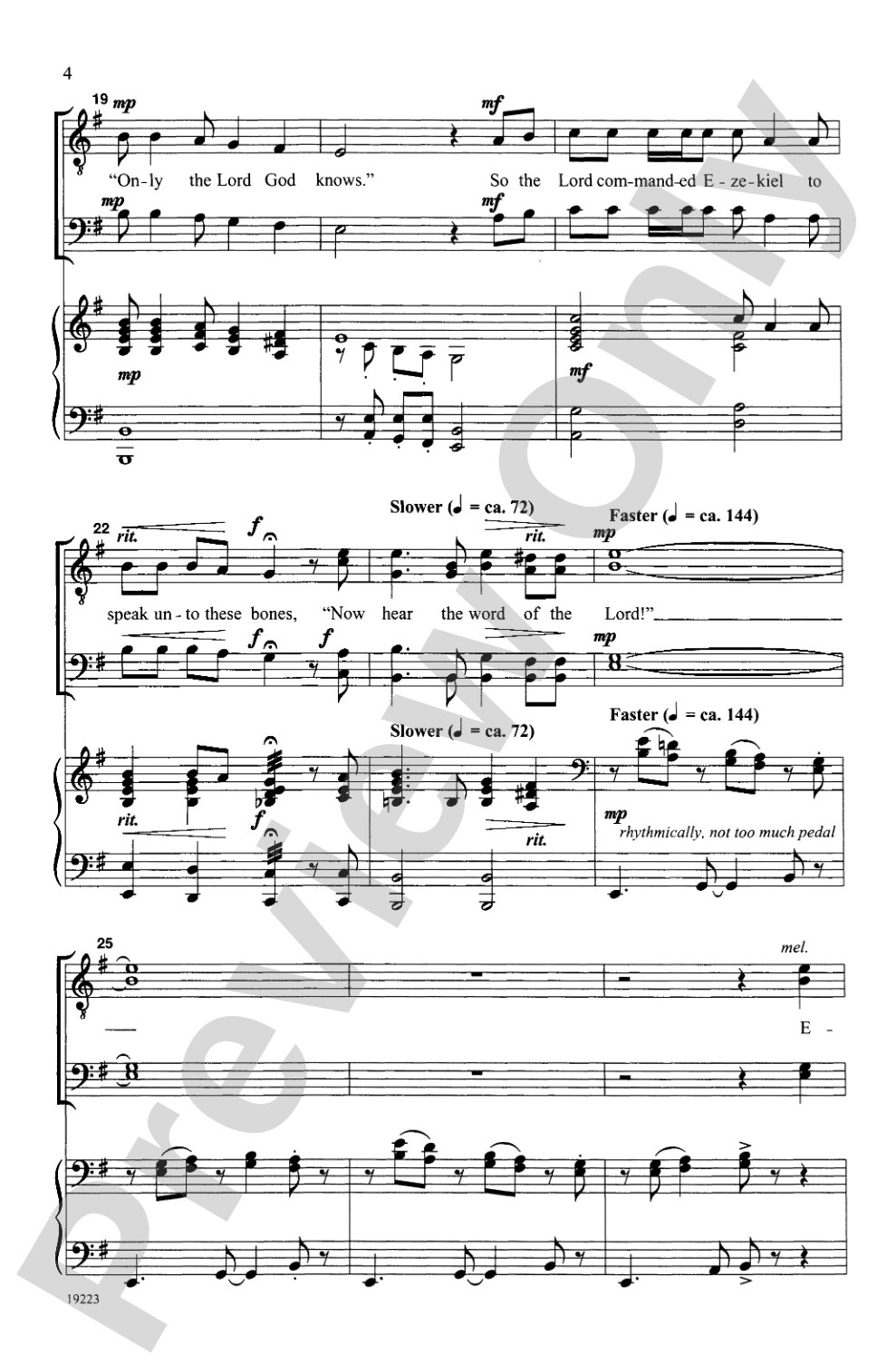 Dry Bones: TTBB Choral Octavo