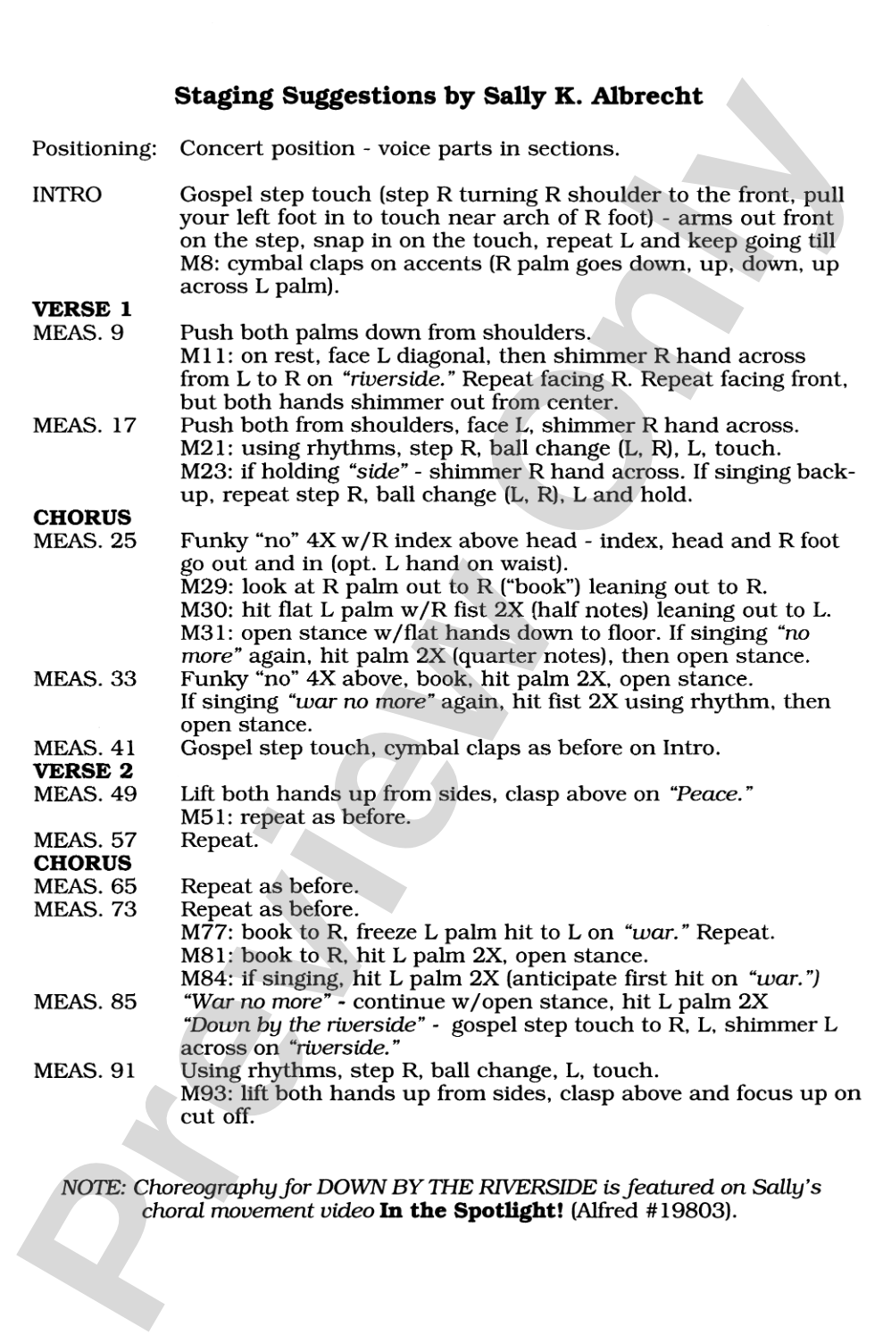 Down by the Riverside: 2-Part (with Opt. Staging) Choral Octavo