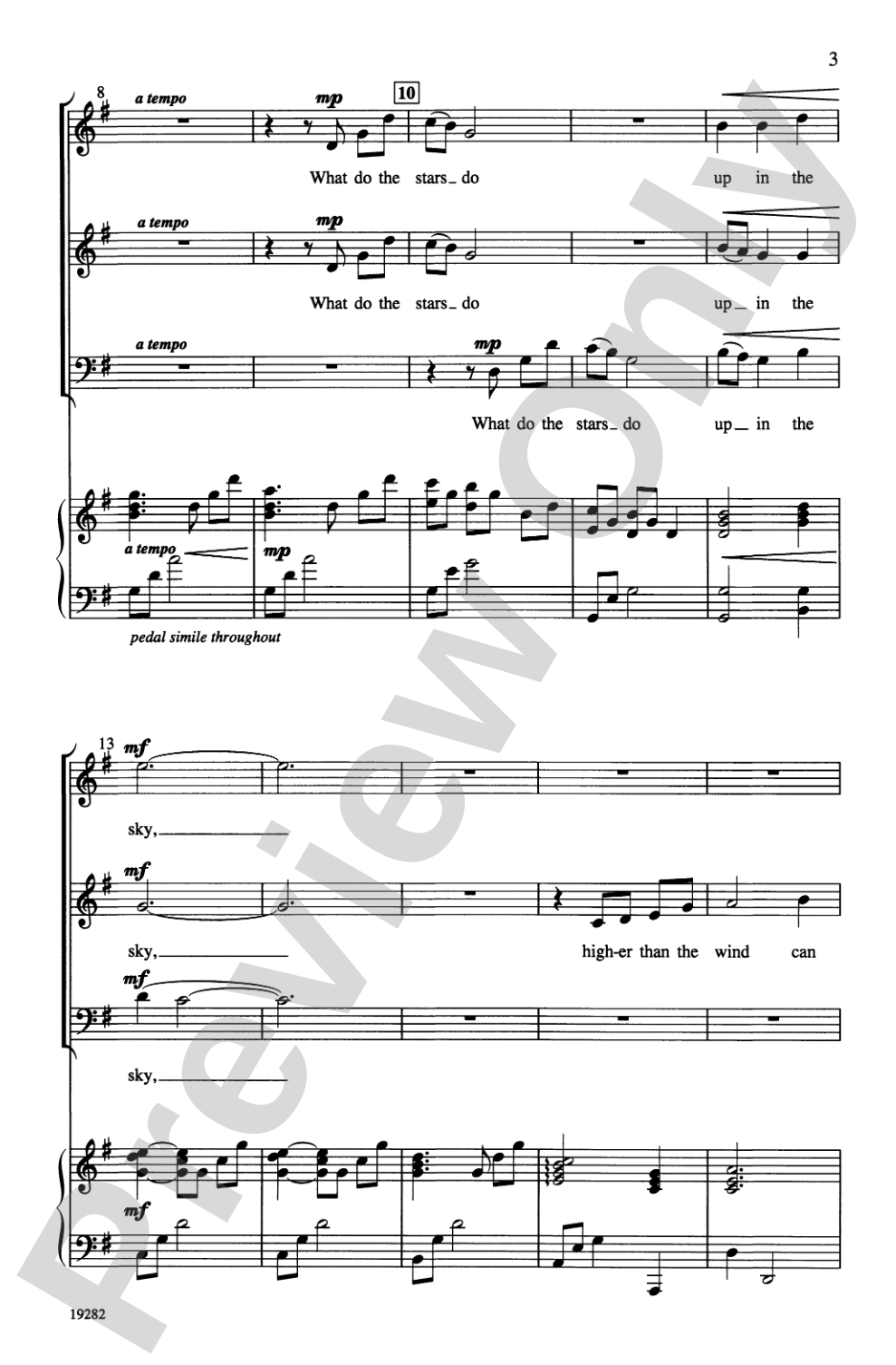 What Do the Stars Do?: SAB Choral Octavo