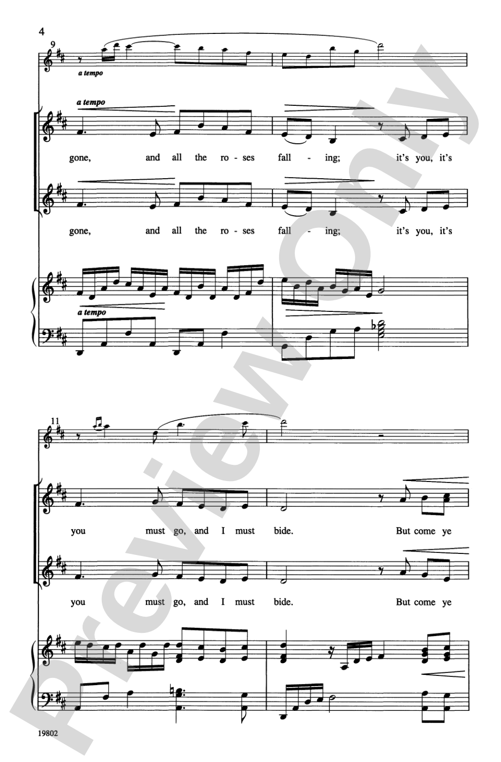 Danny Boy: SSAA Choral Octavo