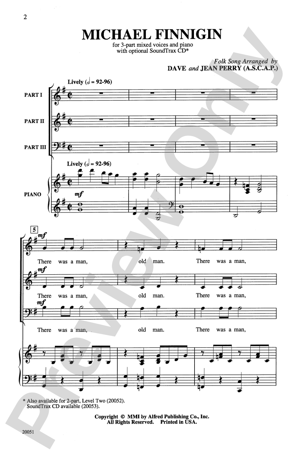 Michael Finnigin: 3-Part Mixed Choral Octavo
