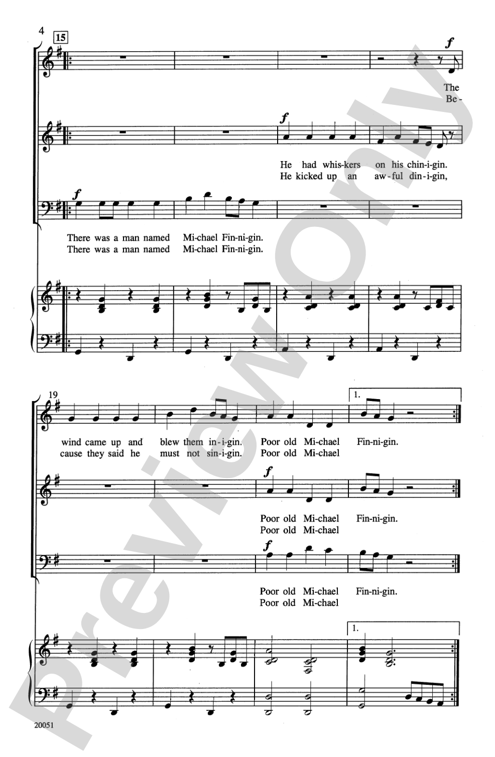 Michael Finnigin: 3-Part Mixed Choral Octavo