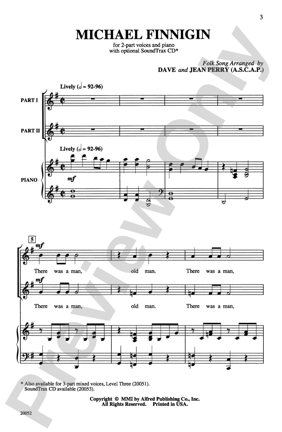 Michael Finnigin: 2-Part Choral Octavo