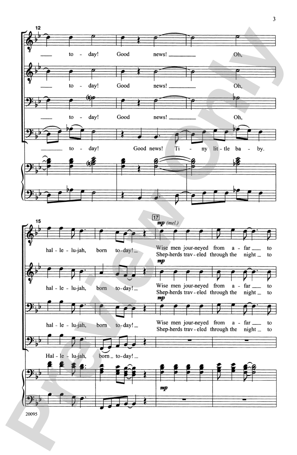 Good News! (A Christmas Spiritual): TTBB, <I>a cappella</I> Choral Octavo