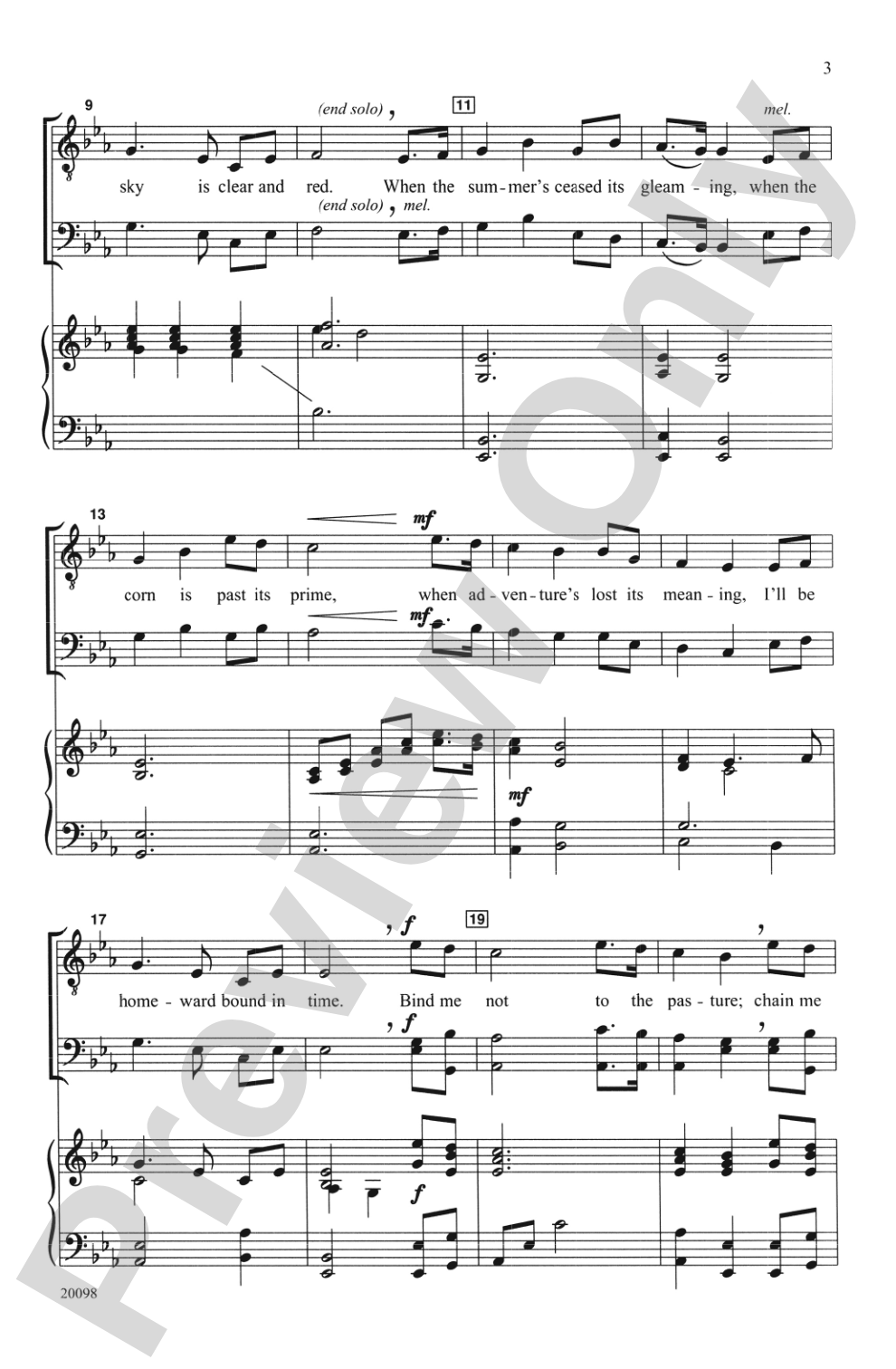 Homeward Bound: TBB Choral Octavo