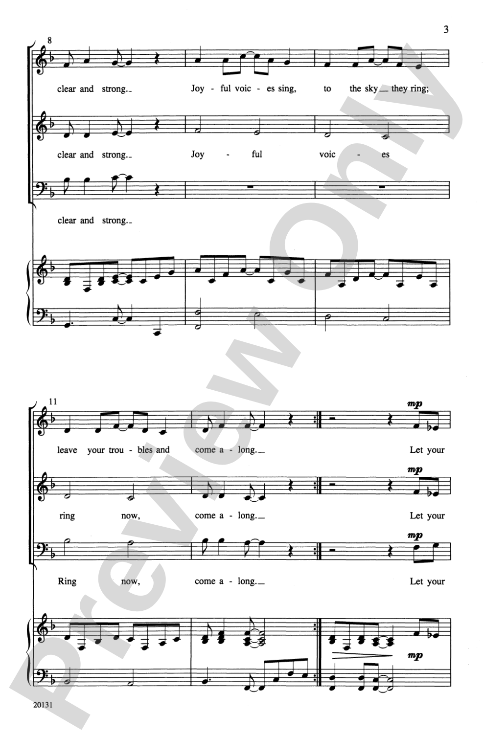 Festival Song: 3-Part Mixed Choral Octavo
