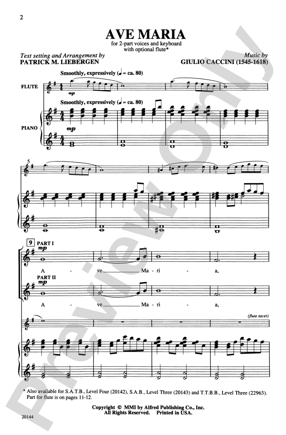 Ave Maria: 2-Part Choral Octavo