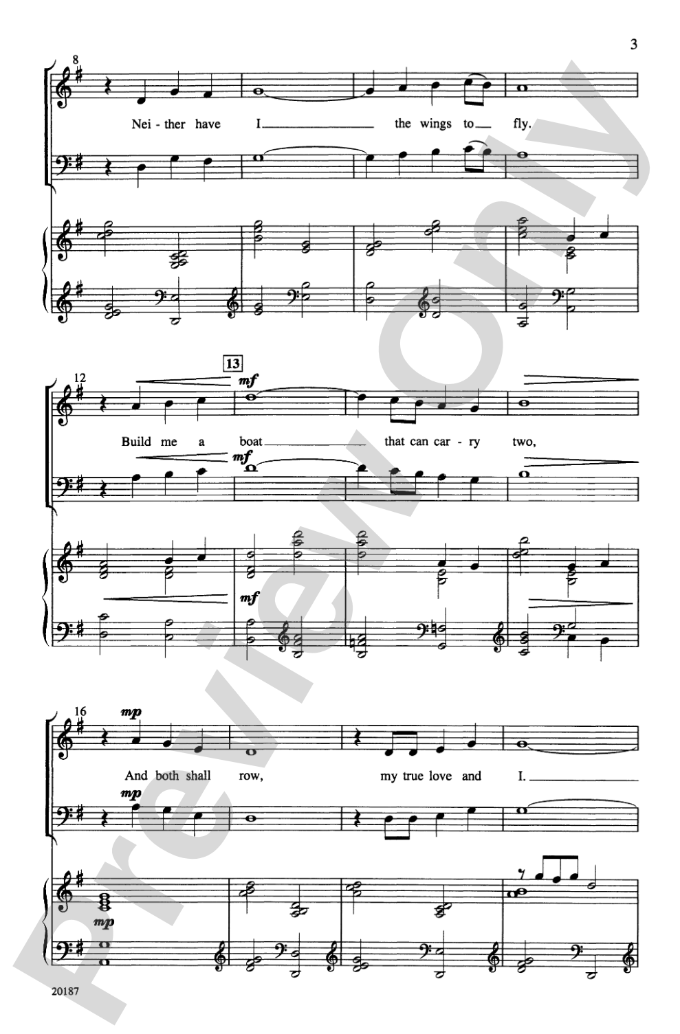 The Water Is Wide: SATB Choral Octavo